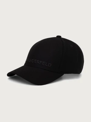 Karl Lagerfeld czapka z daszkiem męska z wełną czarny