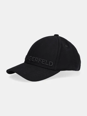 Karl Lagerfeld czapka z daszkiem z wełną kolor czarny 554121.805614