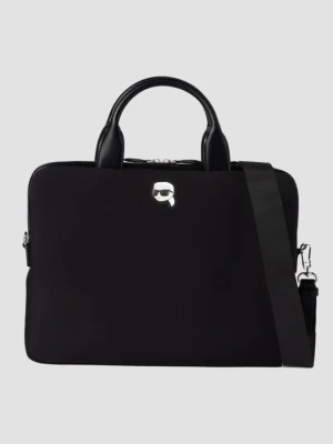 KARL LAGERFELD Czarna aktówka Ikon Neop