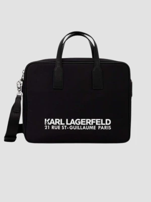 KARL LAGERFELD Czarna aktówka K/rsg Briefcase Nylon