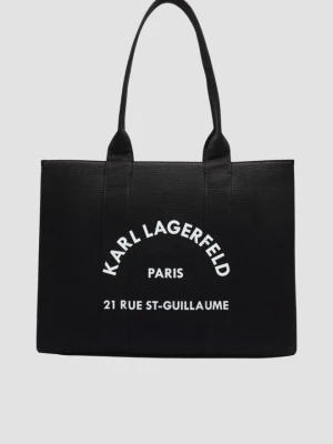 KARL LAGERFELD Czarna bawełniana shopperka damska