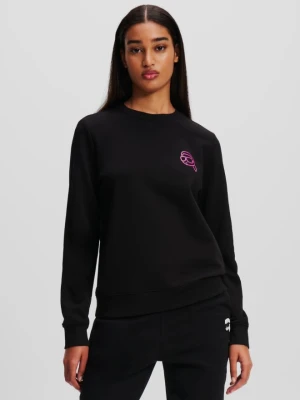 Zdjęcie produktu KARL LAGERFELD Czarna bluza damska Ikonik 2.0 Jelly, Rozmiar XS