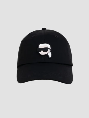KARL LAGERFELD Czarna czapka z daszkiem Ikon Cap