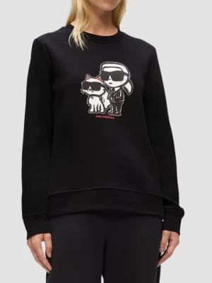 Zdjęcie produktu KARL LAGERFELD Czarna damska bluza Ikon Sketch Duo, Rozmiar M