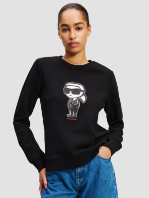 KARL LAGERFELD Czarna damska bluza Ikon Sketch, Rozmiar XL