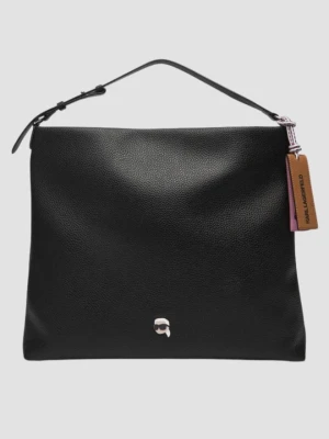 KARL LAGERFELD Czarna shopperka damska Ikon Pebble Hobo