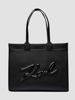 KARL LAGERFELD Czarna shopperka damska Lg Tote Grainy