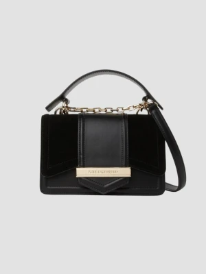 KARL LAGERFELD Czarna skórzana listonoszka Nova