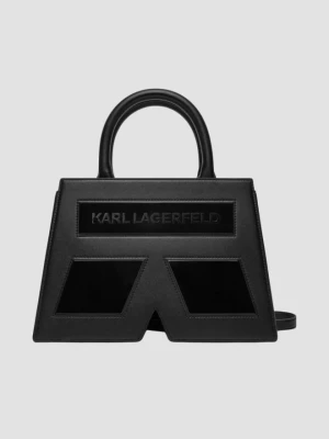 KARL LAGERFELD Czarna torebka Ikon/k Top Handle Leather