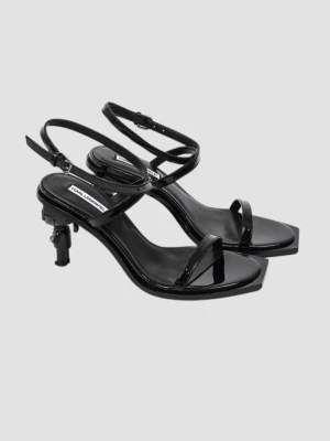 KARL LAGERFELD Czarne damskie sandały KARL NFT HEEL, Rozmiar 38