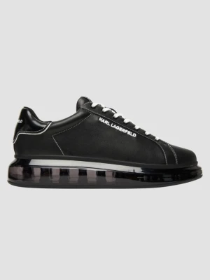 KARL LAGERFELD Czarne męskie sneakersy skórzane Kapri Kushion Lo Lace, Rozmiar 41