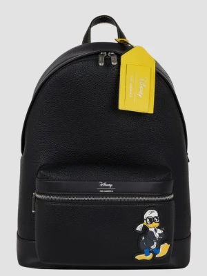 KARL LAGERFELD Czarny damski plecak skórzany KLxDisney