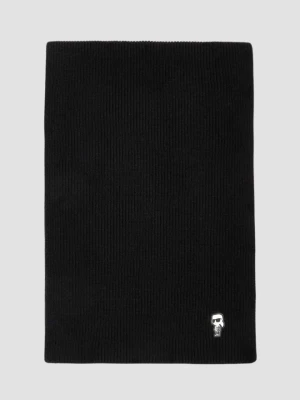 KARL LAGERFELD Czarny damski szalik Knit Scarf