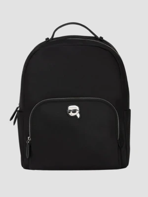 KARL LAGERFELD Czarny plecak Ikon Nylon Backpack