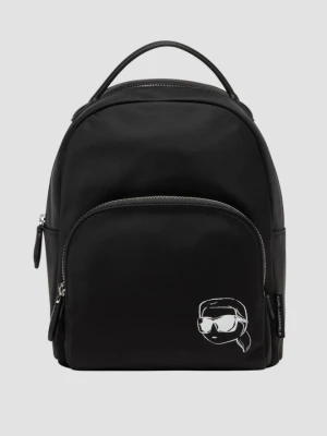 KARL LAGERFELD Czarny plecak Ikon Nylon Outline