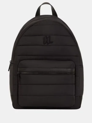 KARL LAGERFELD Czarny plecak męski na laptopa z monogramem