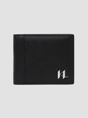 KARL LAGERFELD Czarny portfel skórzany Monogram