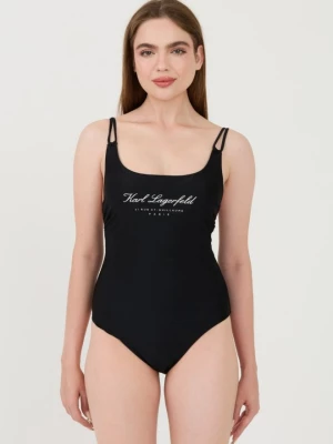 KARL LAGERFELD Czarny strój kąpielowy Hotel Karl Swimsuit