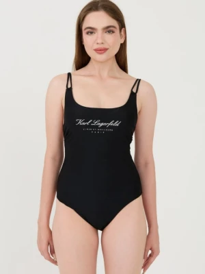 KARL LAGERFELD Czarny strój kąpielowy Hotel Karl Swimsuit, Rozmiar S