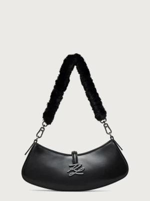 Karl Lagerfeld damskie skórzane K / AUTOGRAPH czarny
