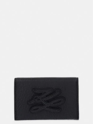 Karl Lagerfeld etui na karty damskie skórzane K/AUTOGRAPH