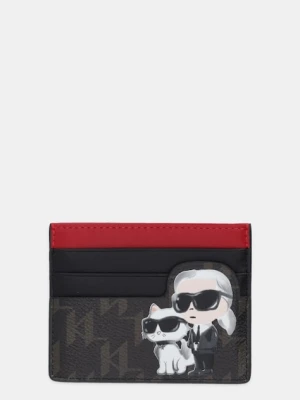 Karl Lagerfeld etui na karty IKON MONOGRAM kolor brązowy B1W32018