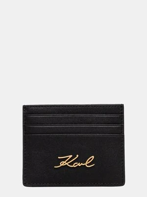 Karl Lagerfeld etui na karty skórzane kolor czarny A1W32069