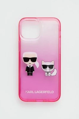Karl Lagerfeld etui na telefon iPhone 13 mini 5,4'' KLHCP13STGKCP kolor różowy