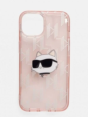 Karl Lagerfeld etui na telefon iPhone 14 / 15 / 13 6.1 kolor różowy KLHCP14SHKLPCHP