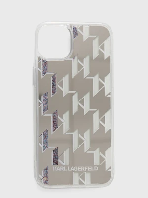 Karl Lagerfeld etui na telefon iPhone 14 Max kolor srebrny