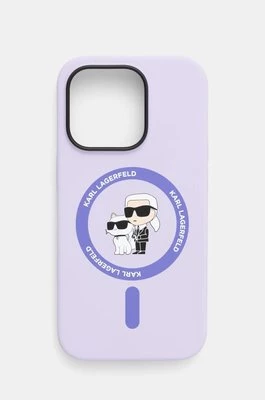 Karl Lagerfeld etui na telefon iPhone 14 Pro 6.1 kolor fioletowy KLHMP14LSCMKCRHU