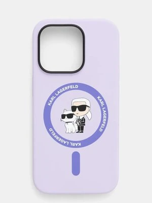 Karl Lagerfeld etui na telefon iPhone 14 Pro 6.1 kolor fioletowy KLHMP14LSCMKCRHU