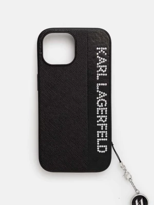 Zdjęcie produktu Karl Lagerfeld etui na telefon iPhone 15 / 14 / 13 6.1 kolor czarny KLHCP15SPSAKDGCK