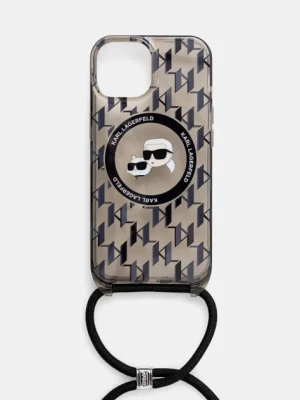 Karl Lagerfeld etui na telefon iPhone 15 / 14 / 13 6.1" kolor czarny KLHMP15SHCKCKLCK