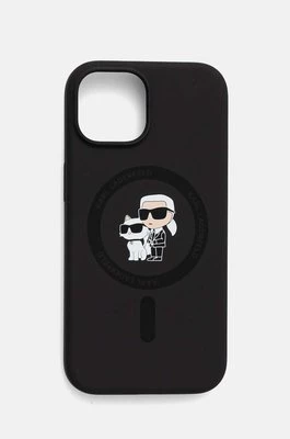 Karl Lagerfeld etui na telefon iPhone 15 / 14 / 13 6.1 kolor czarny KLHMP15SSCMKCRHK