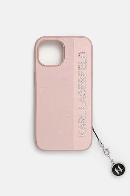 Karl Lagerfeld etui na telefon iPhone 15 / 14 / 13 6.1 kolor różowy KLHCP15SPSAKDGCP