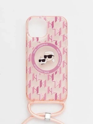 Karl Lagerfeld etui na telefon iPhone 15 / 14 / 13 6.1" kolor różowy KLHMP15SHCKCKLCP