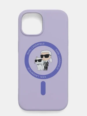 Karl Lagerfeld etui na telefon iPhone 15 6.1 kolor fioletowy KLHMP15SSCMKCRHU