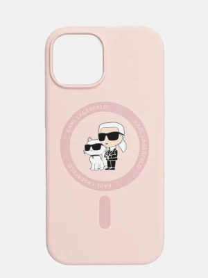 Karl Lagerfeld etui na telefon iPhone 15 kolor różowy KLHMP15SSCMKCRHP