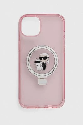 Karl Lagerfeld etui na telefon iPhone 15 Plus / 14 Plus 6.7'' kolor różowy