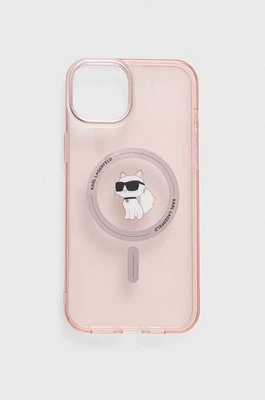 Karl Lagerfeld etui na telefon iPhone 15 Plus / 14 Plus 6.7" kolor różowy