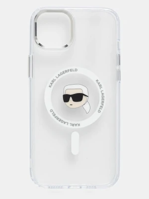 Karl Lagerfeld etui na telefon iPhone 15 Plus kolor biały KLHMP15MHLSKIH