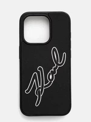 Karl Lagerfeld etui na telefon iPhone 15 Pro 6.1 kolor czarny KLHCP15L3DRKSDLK