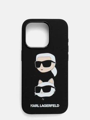 Karl Lagerfeld etui na telefon iPhone 15 Pro 6.1" kolor czarny KLHCP15LSDHKCNK