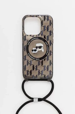 Karl Lagerfeld etui na telefon iPhone 15 Pro 6.1" kolor czarny KLHMP15LHCKCKLCK