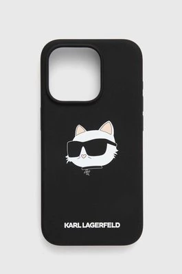 Karl Lagerfeld etui na telefon iPhone 15 Pro 6.1 kolor czarny KLHMP15LSCHPPLK