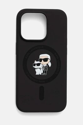 Karl Lagerfeld etui na telefon iPhone 15 Pro 6.1 kolor czarny KLHMP15LSCMKCRHK