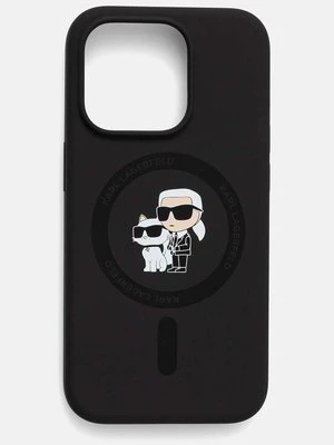 Karl Lagerfeld etui na telefon iPhone 15 Pro 6.1 kolor czarny KLHMP15LSCMKCRHK