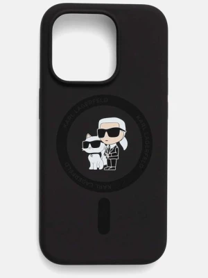 Karl Lagerfeld etui na telefon iPhone 15 Pro 6.1 kolor czarny KLHMP15LSCMKCRHK