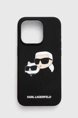 Karl Lagerfeld etui na telefon iPhone 15 Pro 6.1 kolor czarny KLHMP15LSKCHPPLK